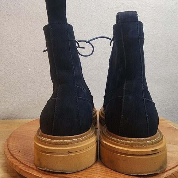 Marc Nolan Odin Boots Mens Size 14 Blue Suede Combat Zip Ankle Lug Sole main image 13